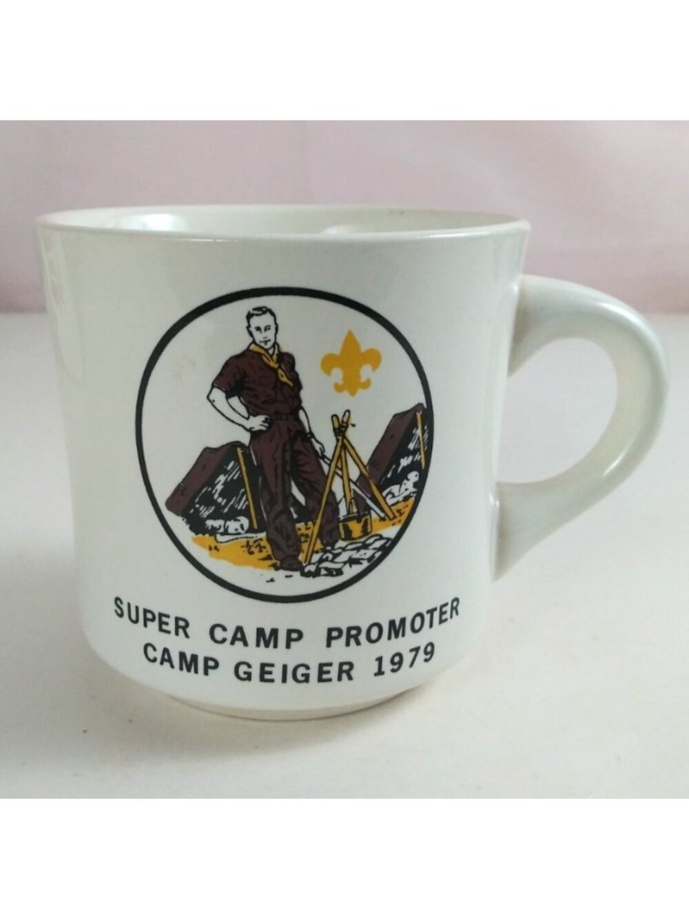 Vintage Super Camp Promoter Camp Geiger 1979 Boy Scouts Coffee Cup